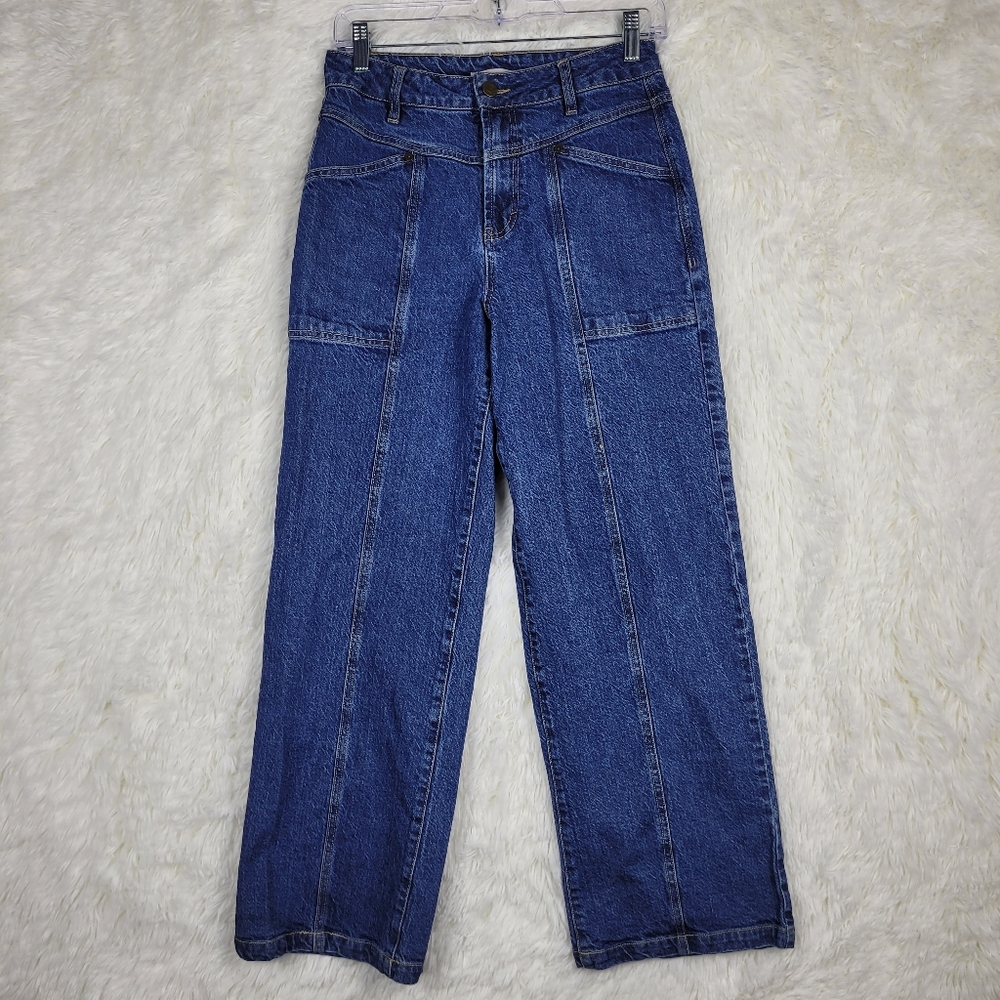 Habitual Wide Leg Denim Jeans Womens Size 2/26 High Rise Crop Casual
